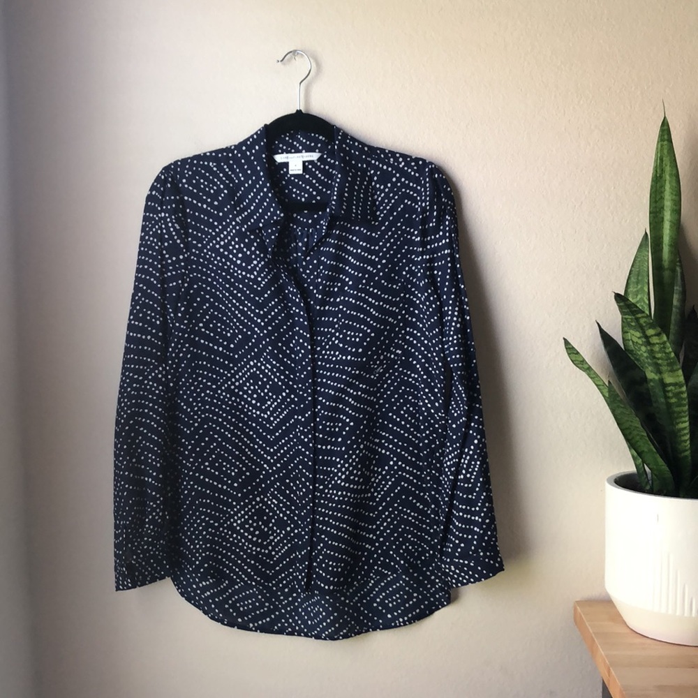 🛍️Womens Diane Von Furstenberg Polka Dot Shirt
